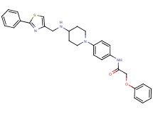 2-phenoxy-N-[4-(4-{[(2-phenyl-1,3-thiazol-4-yl)methyl]amino}-1-piperidinyl)phenyl]acetamide