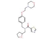 N-{4-[2-(4-morpholinyl)ethoxy]benzyl}-N-(tetrahydro-2-furanylmethyl)-1,3-thiazole-5-carboxamide