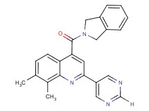 4-(1,3-dihydro-2H-isoindol-2-ylcarbonyl)-7,8-dimethyl-2-pyrimidin-5-ylquinoline