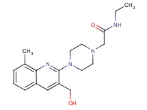 N-ethyl-2-{4-[3-(hydroxymethyl)-8-methyl-2-quinolinyl]-1-piperazinyl}acetamide