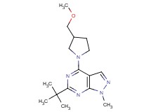 6-tert-butyl-4-[3-(methoxymethyl)-1-pyrrolidinyl]-1-methyl-1H-pyrazolo[3,4-d]pyrimidine