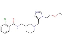 2-chloro-N-[(1-{[1-(2-methoxyethyl)-1H-imidazol-5-yl]methyl}piperidin-3-yl)methyl]benzamide