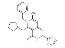 2-(cyclopentylmethyl)-6-methyl-4-oxo-1-(3-pyridinylmethyl)-N-(1,3-thiazol-2-ylmethyl)-1,4-dihydro-3-pyridinecarboxamide