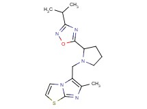 5-{[2-(3-isopropyl-1,2,4-oxadiazol-5-yl)-1-pyrrolidinyl]methyl}-6-methylimidazo[2,1-b][1,3]thiazole