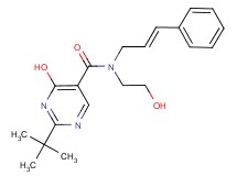 2-tert-butyl-4-hydroxy-N-(2-hydroxyethyl)-N-[(2E)-3-phenylprop-2-en-1-yl]pyrimidine-5-carboxamide