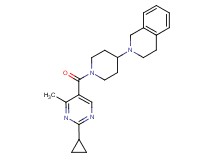 2-{1-[(2-cyclopropyl-4-methyl-5-pyrimidinyl)carbonyl]-4-piperidinyl}-1,2,3,4-tetrahydroisoquinoline