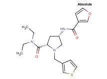 (4S)-N,N-diethyl-4-(3-furoylamino)-1-(3-thienylmethyl)-L-prolinamide