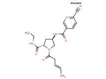 6-cyano-N-{(3R,5S)-5-[(ethylamino)carbonyl]-1-[(3E)-pent-3-enoyl]pyrrolidin-3-yl}nicotinamide