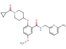 2-{[1-(cyclopropylcarbonyl)-4-piperidinyl]oxy}-5-methoxy-N-[(6-methyl-2-pyridinyl)methyl]benzamide