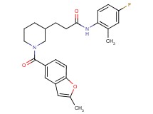 N-(4-fluoro-2-methylphenyl)-3-{1-[(2-methyl-1-benzofuran-5-yl)carbonyl]-3-piperidinyl}propanamide