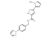 3-(1-methyl-1H-pyrrol-2-yl)-N-[4-(1H-pyrazol-1-yl)benzyl]-1H-pyrazole-5-carboxamide