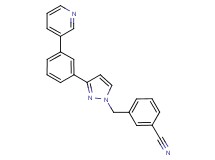 3-({3-[3-(3-pyridinyl)phenyl]-1H-pyrazol-1-yl}methyl)benzonitrile