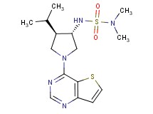 N'-[(3S*,4R*)-4-isopropyl-1-thieno[3,2-d]pyrimidin-4-ylpyrrolidin-3-yl]-N,N-dimethylsulfamide