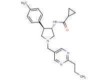 N-{(3S*,4R*)-4-(4-methylphenyl)-1-[(2-propyl-5-pyrimidinyl)methyl]-3-pyrrolidinyl}cyclopropanecarboxamide
