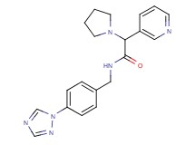 2-(3-pyridinyl)-2-(1-pyrrolidinyl)-N-[4-(1H-1,2,4-triazol-1-yl)benzyl]acetamide