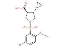 (3S*,4S*)-1-[(5-chloro-2-methoxyphenyl)sulfonyl]-4-cyclopropyl-3-pyrrolidinecarboxylic acid