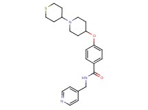 N-(4-pyridinylmethyl)-4-{[1-(tetrahydro-2H-thiopyran-4-yl)-4-piperidinyl]oxy}benzamide