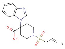 1-(allylsulfonyl)-4-(1H-benzimidazol-1-yl)piperidine-4-carboxylic acid