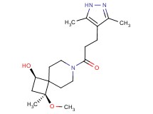 (1R*,3S*)-7-[3-(3,5-dimethyl-1H-pyrazol-4-yl)propanoyl]-3-methoxy-3-methyl-7-azaspiro[3.5]nonan-1-ol