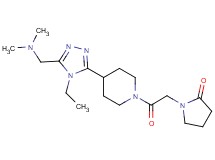 1-[2-(4-{5-[(dimethylamino)methyl]-4-ethyl-4H-1,2,4-triazol-3-yl}piperidin-1-yl)-2-oxoethyl]pyrrolidin-2-one