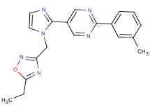 5-{1-[(5-ethyl-1,2,4-oxadiazol-3-yl)methyl]-1H-imidazol-2-yl}-2-(3-methylphenyl)pyrimidine