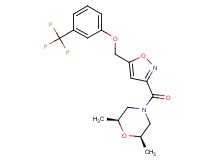 (2R*,6S*)-2,6-dimethyl-4-[(5-{[3-(trifluoromethyl)phenoxy]methyl}-3-isoxazolyl)carbonyl]morpholine