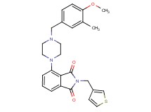 4-[4-(4-methoxy-3-methylbenzyl)-1-piperazinyl]-2-(3-thienylmethyl)-1H-isoindole-1,3(2H)-dione