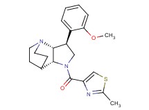 (2R*,3S*,6R*)-3-(2-methoxyphenyl)-5-[(2-methyl-1,3-thiazol-4-yl)carbonyl]-1,5-diazatricyclo[5.2.2.0~2,6~]undecane