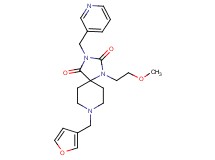 8-(3-furylmethyl)-1-(2-methoxyethyl)-3-(3-pyridinylmethyl)-1,3,8-triazaspiro[4.5]decane-2,4-dione