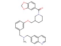 (3-{[1-(1,3-benzodioxol-5-ylcarbonyl)-3-piperidinyl]methoxy}benzyl)methyl(6-quinolinylmethyl)amine
