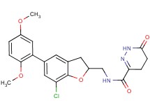 N-{[7-chloro-5-(2,5-dimethoxyphenyl)-2,3-dihydro-1-benzofuran-2-yl]methyl}-6-oxo-1,4,5,6-tetrahydro-3-pyridazinecarboxamide