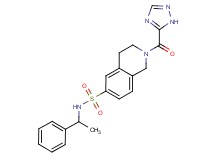 N-(1-phenylethyl)-2-(1H-1,2,4-triazol-5-ylcarbonyl)-1,2,3,4-tetrahydroisoquinoline-6-sulfonamide