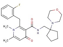 2-(2-fluorobenzyl)-1,6-dimethyl-N-{[1-(4-morpholinyl)cyclopentyl]methyl}-4-oxo-1,4-dihydro-3-pyridinecarboxamide