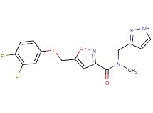 5-[(3,4-difluorophenoxy)methyl]-N-methyl-N-(1H-pyrazol-3-ylmethyl)isoxazole-3-carboxamide
