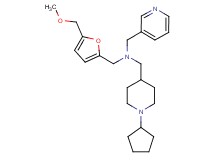 1-(1-cyclopentyl-4-piperidinyl)-N-{[5-(methoxymethyl)-2-furyl]methyl}-N-(3-pyridinylmethyl)methanamine