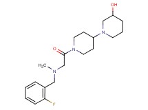 1'-[N-(2-fluorobenzyl)-N-methylglycyl]-1,4'-bipiperidin-3-ol