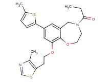 9-[2-(4-methyl-1,3-thiazol-5-yl)ethoxy]-7-(5-methyl-2-thienyl)-4-propionyl-2,3,4,5-tetrahydro-1,4-benzoxazepine