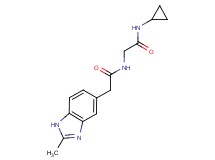 N~1~-cyclopropyl-N~2~-[(2-methyl-1H-benzimidazol-5-yl)acetyl]glycinamide