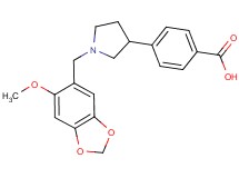 4-{1-[(6-methoxy-1,3-benzodioxol-5-yl)methyl]-3-pyrrolidinyl}benzoic acid