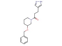 3-(benzyloxy)-1-[3-(1H-pyrazol-4-yl)propanoyl]piperidine