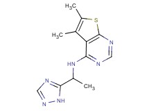 5,6-dimethyl-N-[1-(1H-1,2,4-triazol-5-yl)ethyl]thieno[2,3-d]pyrimidin-4-amine