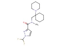 1-(difluoromethyl)-N-methyl-N-{[1-(1-piperidinyl)cyclohexyl]methyl}-1H-pyrazole-3-carboxamide