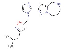 2-{1-[(3-isobutyl-5-isoxazolyl)methyl]-1H-imidazol-2-yl}-5,6,7,8-tetrahydro-4H-pyrazolo[1,5-a][1,4]diazepine dihydrochloride