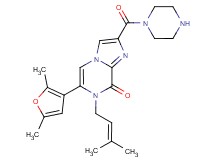 6-(2,5-dimethyl-3-furyl)-7-(3-methylbut-2-en-1-yl)-2-(piperazin-1-ylcarbonyl)imidazo[1,2-a]pyrazin-8(7H)-one