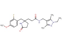 N-[(1-ethyl-3,5-dimethyl-1H-pyrazol-4-yl)methyl]-3-[2-(2-fluoro-4-methoxybenzyl)-5-oxo-2-pyrrolidinyl]propanamide