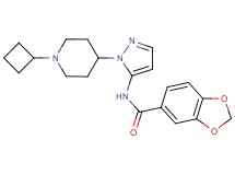 N-[1-(1-cyclobutyl-4-piperidinyl)-1H-pyrazol-5-yl]-1,3-benzodioxole-5-carboxamide