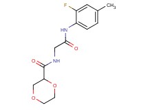 N-{2-[(2-fluoro-4-methylphenyl)amino]-2-oxoethyl}-1,4-dioxane-2-carboxamide
