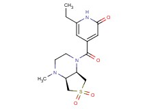 6-ethyl-4-{[(4aS*,7aR*)-4-methyl-6,6-dioxidohexahydrothieno[3,4-b]pyrazin-1(2H)-yl]carbonyl}pyridin-2(1H)-one