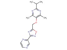 2-isopropyl-4,6-dimethyl-5-{[3-(2-pyrazinyl)-1,2,4-oxadiazol-5-yl]methoxy}pyrimidine