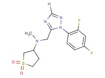 N-{[1-(2,4-difluorophenyl)-1H-1,2,4-triazol-5-yl]methyl}-N-methyltetrahydrothiophen-3-amine 1,1-dioxide
